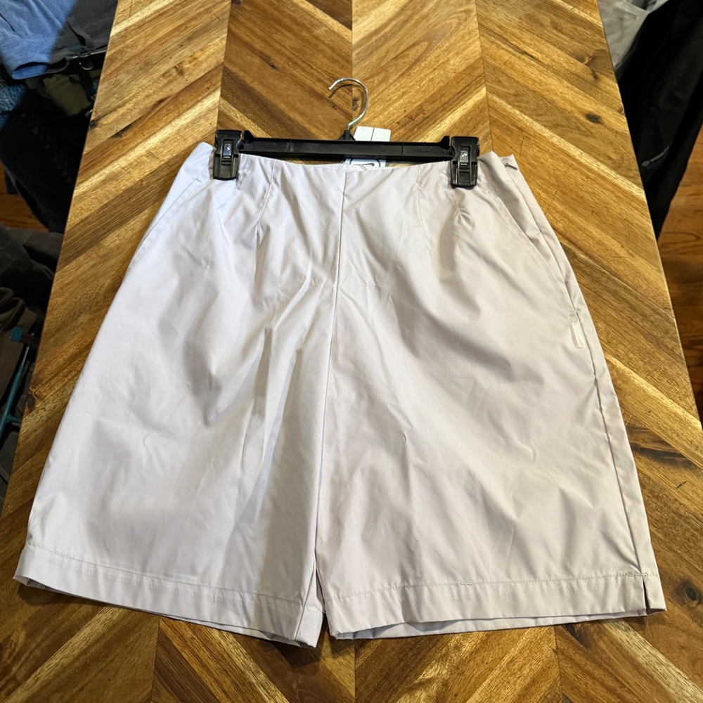 Nike Tennis Shorts Womens Medium Lavender 241034 Vintage Court Athletic Side Zip